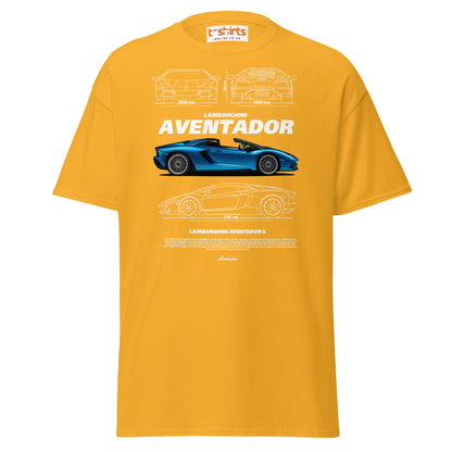 Lamborghini Aventador T-Shirt | Supercar Tee - Gold - T-Shirts Online