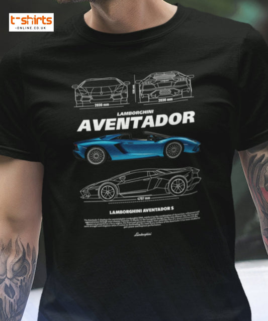 Lamborghini Aventador T-Shirt | Supercar Tee - Maroon - T-Shirts Online