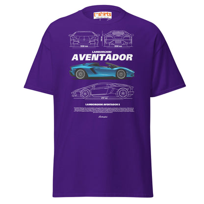 Lamborghini Aventador T-Shirt | Supercar Tee - Purple - T-Shirts Online