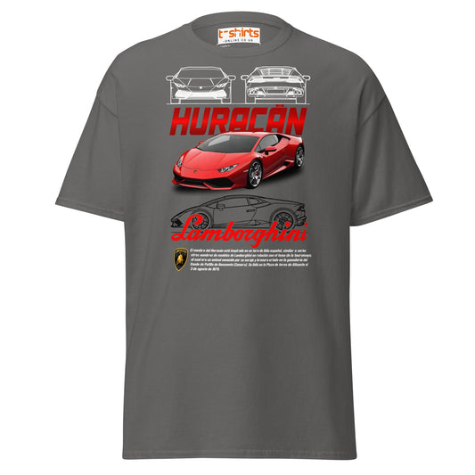 Lamborghini Huracán T-Shirt | Supercar Enthusiast Tee - Charcoal - T-Shirts Online