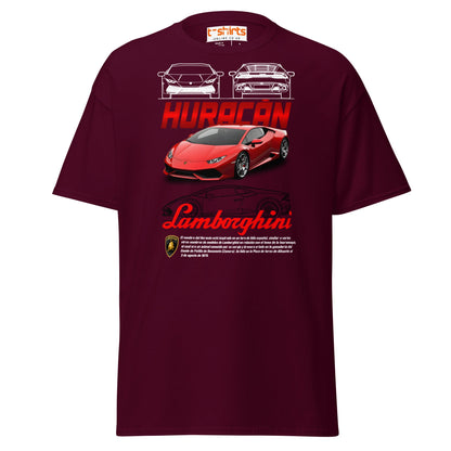 Lamborghini Huracán T-Shirt | Supercar Enthusiast Tee - Maroon - T-Shirts Online