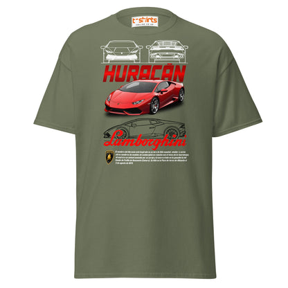 Lamborghini Huracán T-Shirt | Supercar Enthusiast Tee - Military Green - T-Shirts Online