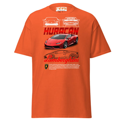 Lamborghini Huracán T-Shirt | Supercar Enthusiast Tee - Orange - T-Shirts Online