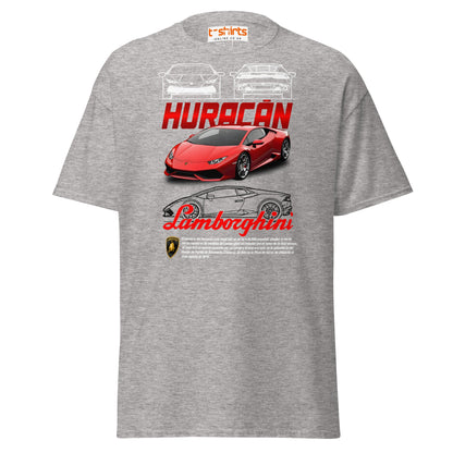 Lamborghini Huracán T-Shirt | Supercar Enthusiast Tee - Sport Grey - T-Shirts Online