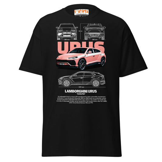 Lamborghini Urus T-Shirt | Luxury SUV Car Tee - Black - T-Shirts Online