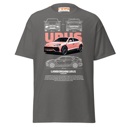 Lamborghini Urus T-Shirt | Luxury SUV Car Tee - Charcoal - T-Shirts Online