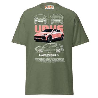 Lamborghini Urus T-Shirt | Luxury SUV Car Tee - Military Green - T-Shirts Online