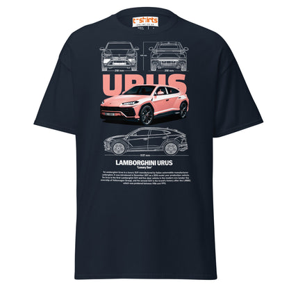Lamborghini Urus T-Shirt | Luxury SUV Car Tee - Navy - T-Shirts Online