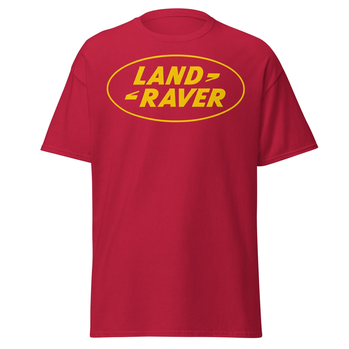 Land Raver T-Shirt | Funny Rave Parody Logo Tee - Cardinal - T-Shirts Online