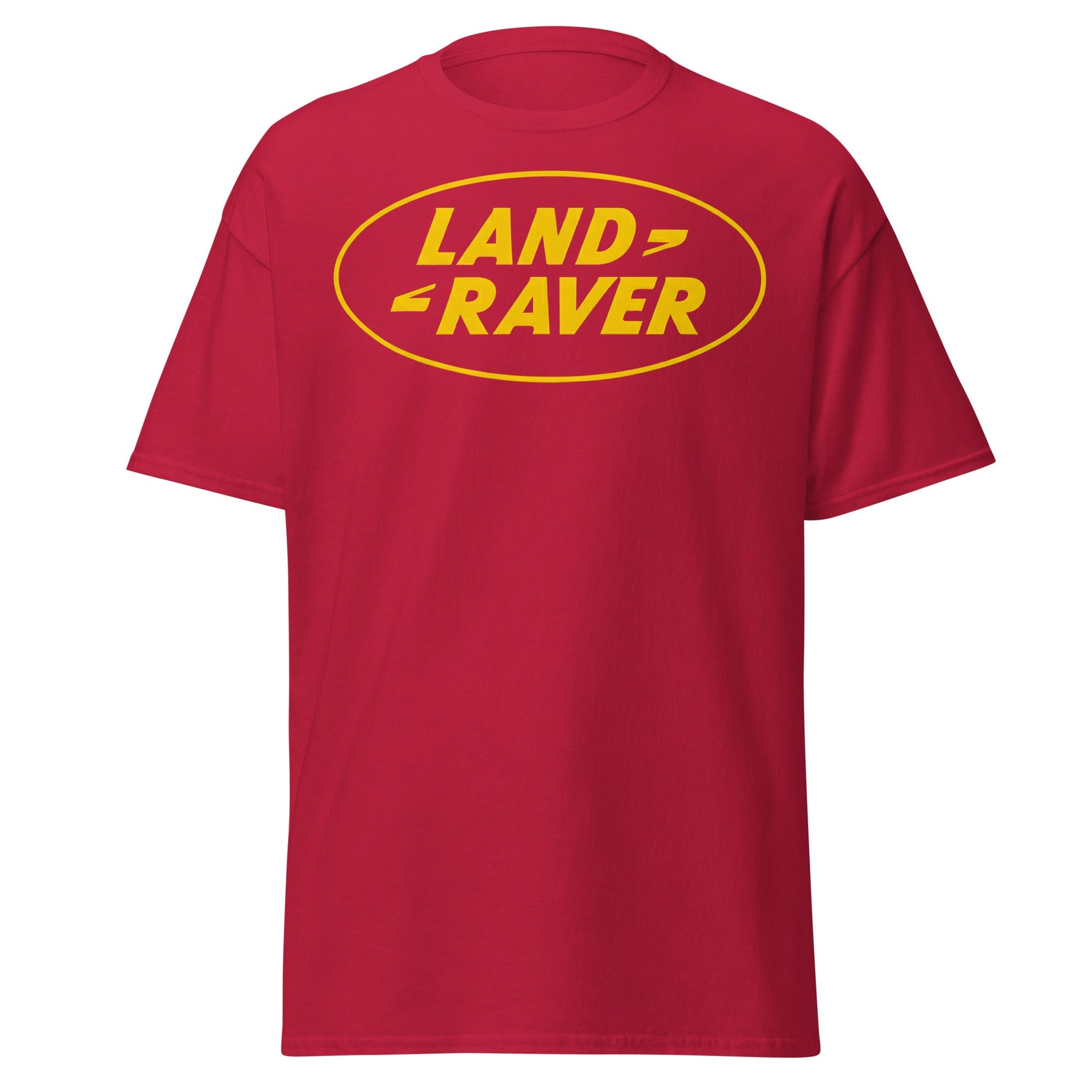Land Raver T-Shirt | Funny Rave Parody Logo Tee - Cardinal - T-Shirts Online