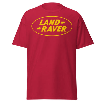 Land Raver T-Shirt | Funny Rave Parody Logo Tee - Cardinal - T-Shirts Online