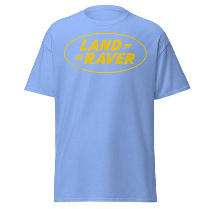 Land Raver T-Shirt | Funny Rave Parody Logo Tee - Carolina Blue - T-Shirts Online