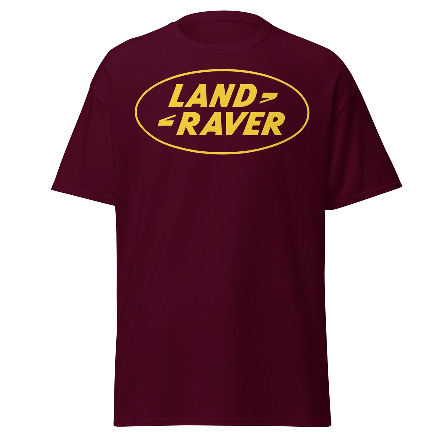 Land Raver T-Shirt | Funny Rave Parody Logo Tee - Maroon - T-Shirts Online
