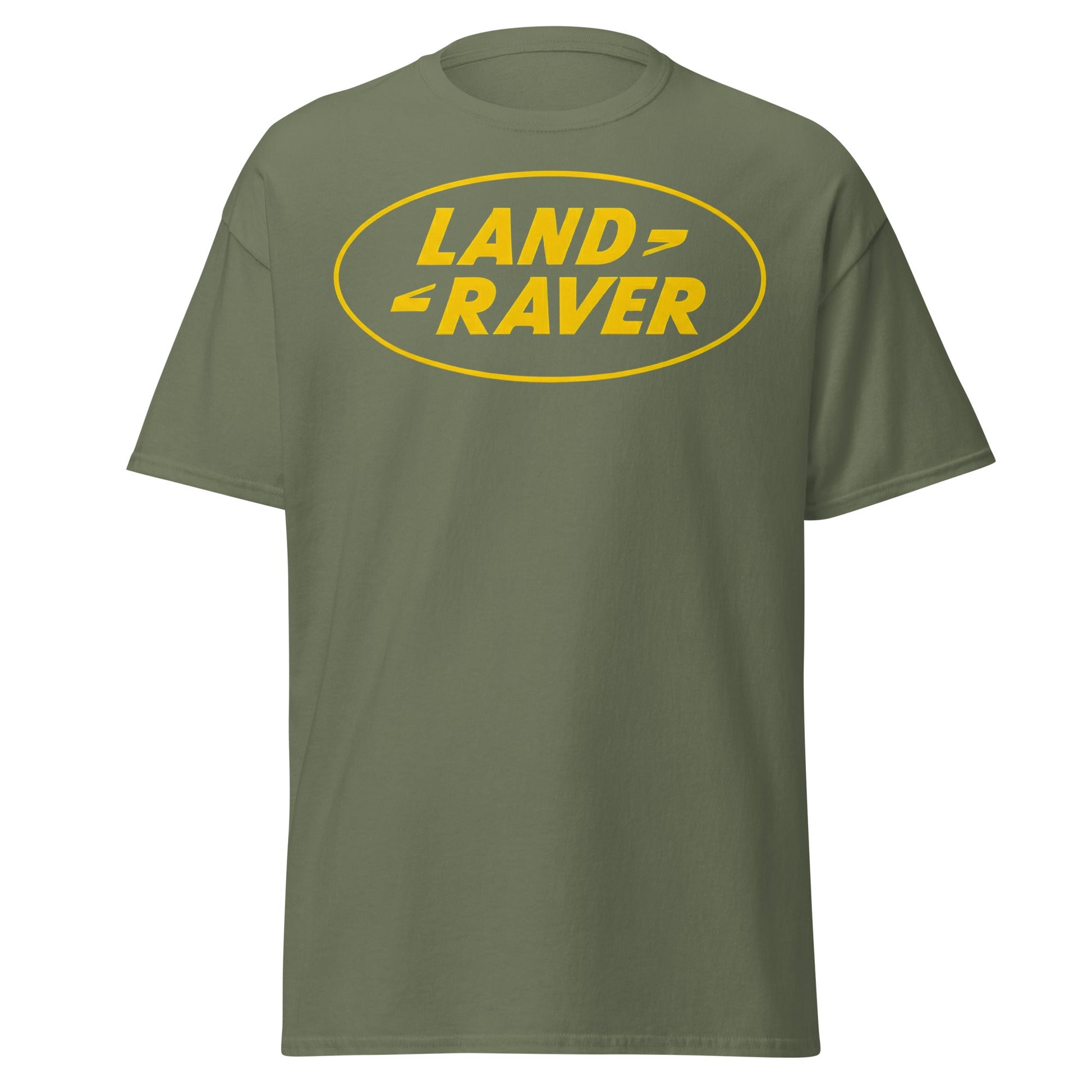 Land Raver T-Shirt | Funny Rave Parody Logo Tee - Military Green - T-Shirts Online