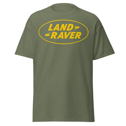 Land Raver T-Shirt | Funny Rave Parody Logo Tee - Military Green - T-Shirts Online