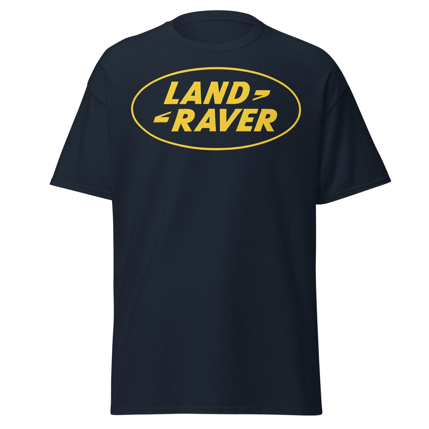 Land Raver T-Shirt | Funny Rave Parody Logo Tee - Navy - T-Shirts Online