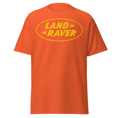 Land Raver T-Shirt | Funny Rave Parody Logo Tee - Orange - T-Shirts Online