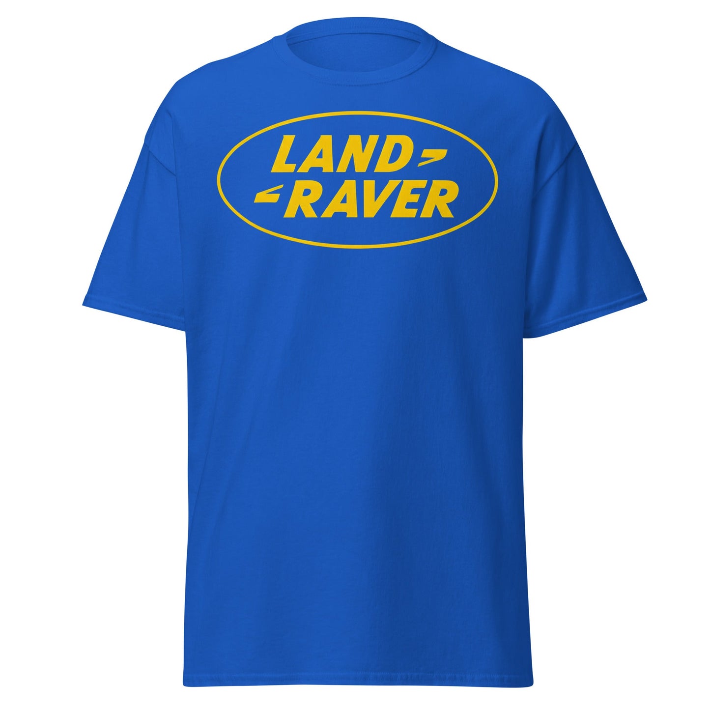 Land Raver T-Shirt | Funny Rave Parody Logo Tee - Royal - T-Shirts Online