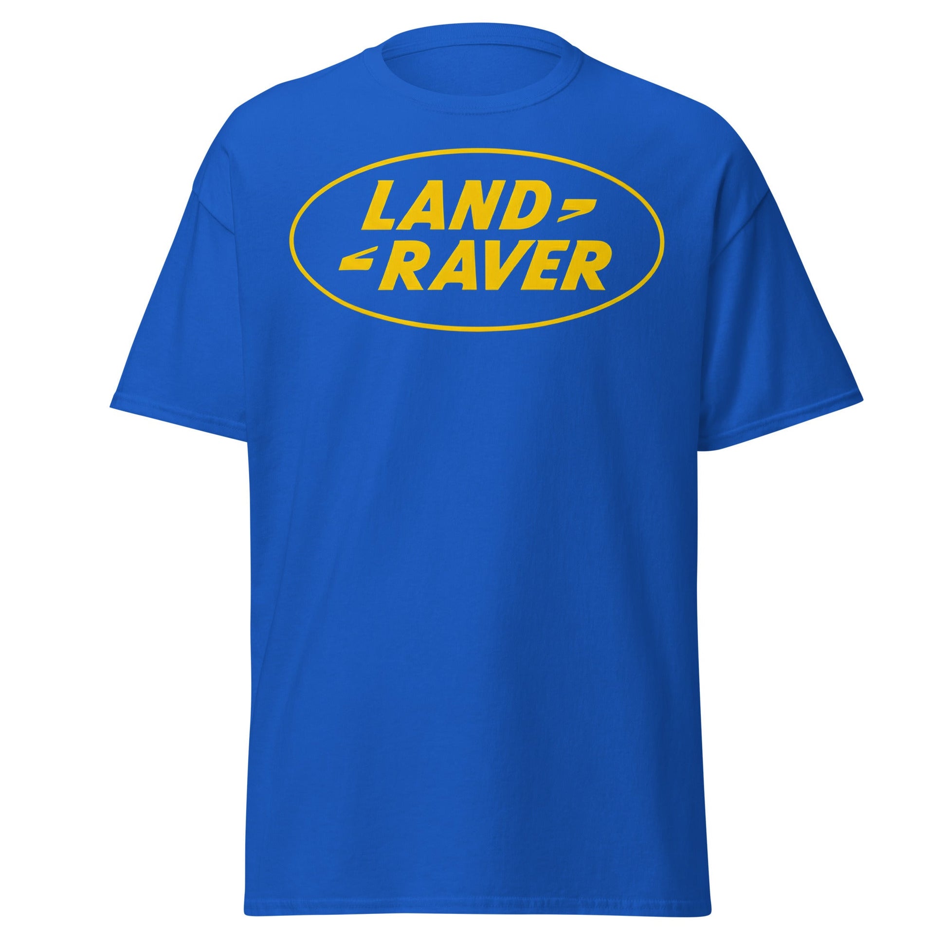 Land Raver T-Shirt | Funny Rave Parody Logo Tee - Royal - T-Shirts Online