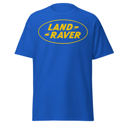 Land Raver T-Shirt | Funny Rave Parody Logo Tee - Royal - T-Shirts Online