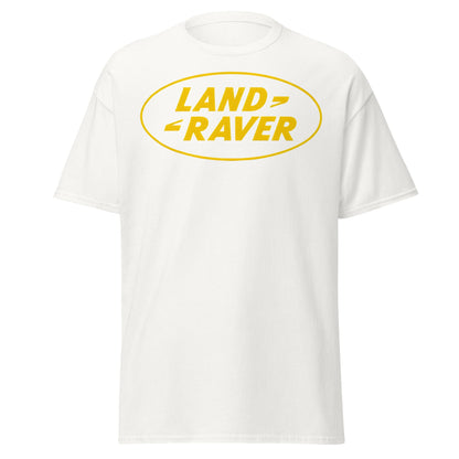 Land Raver T-Shirt | Funny Rave Parody Logo Tee - White - T-Shirts Online