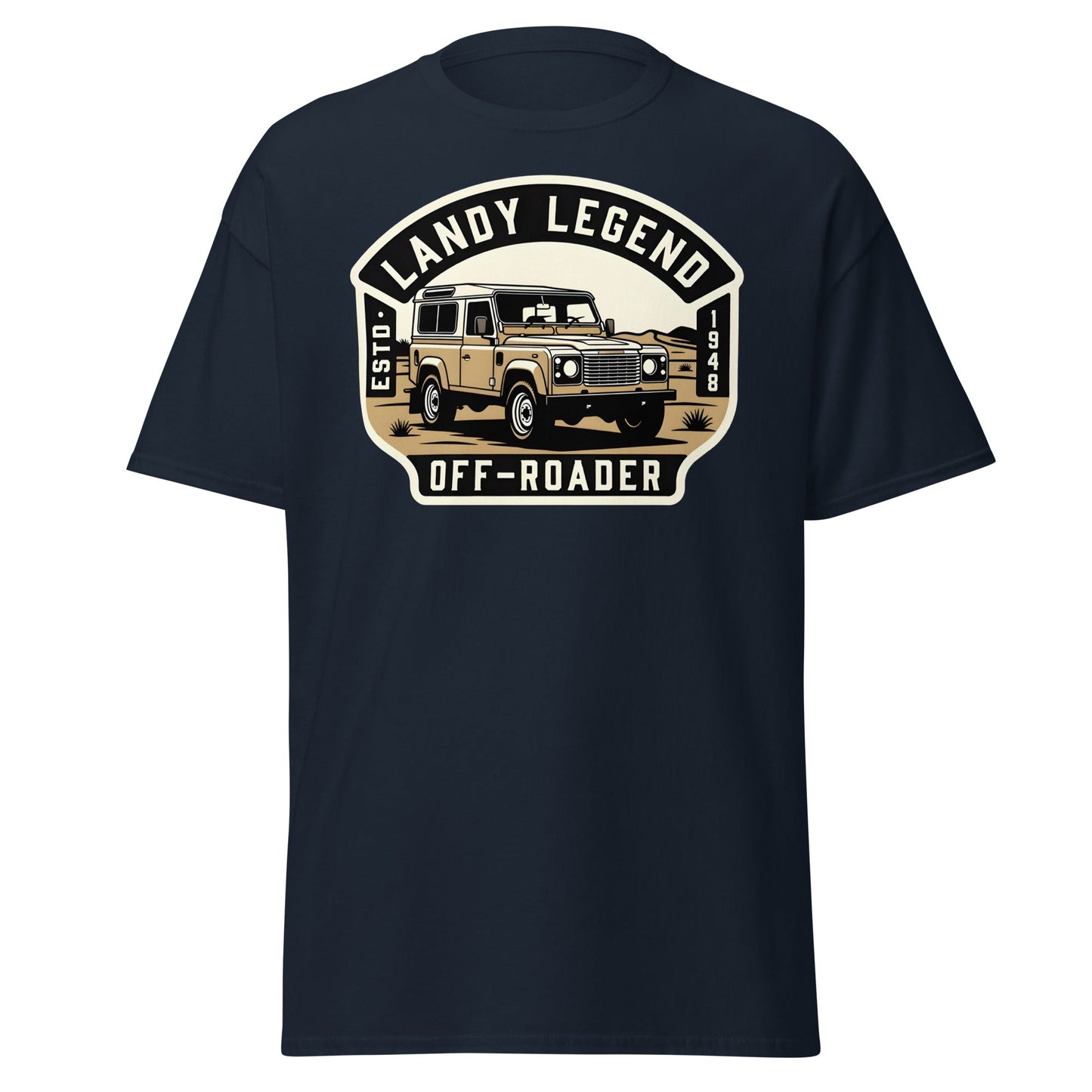 Landy Legend Off - Roader T-Shirt | Land Rover Defender Tee - Navy - T-Shirts Online