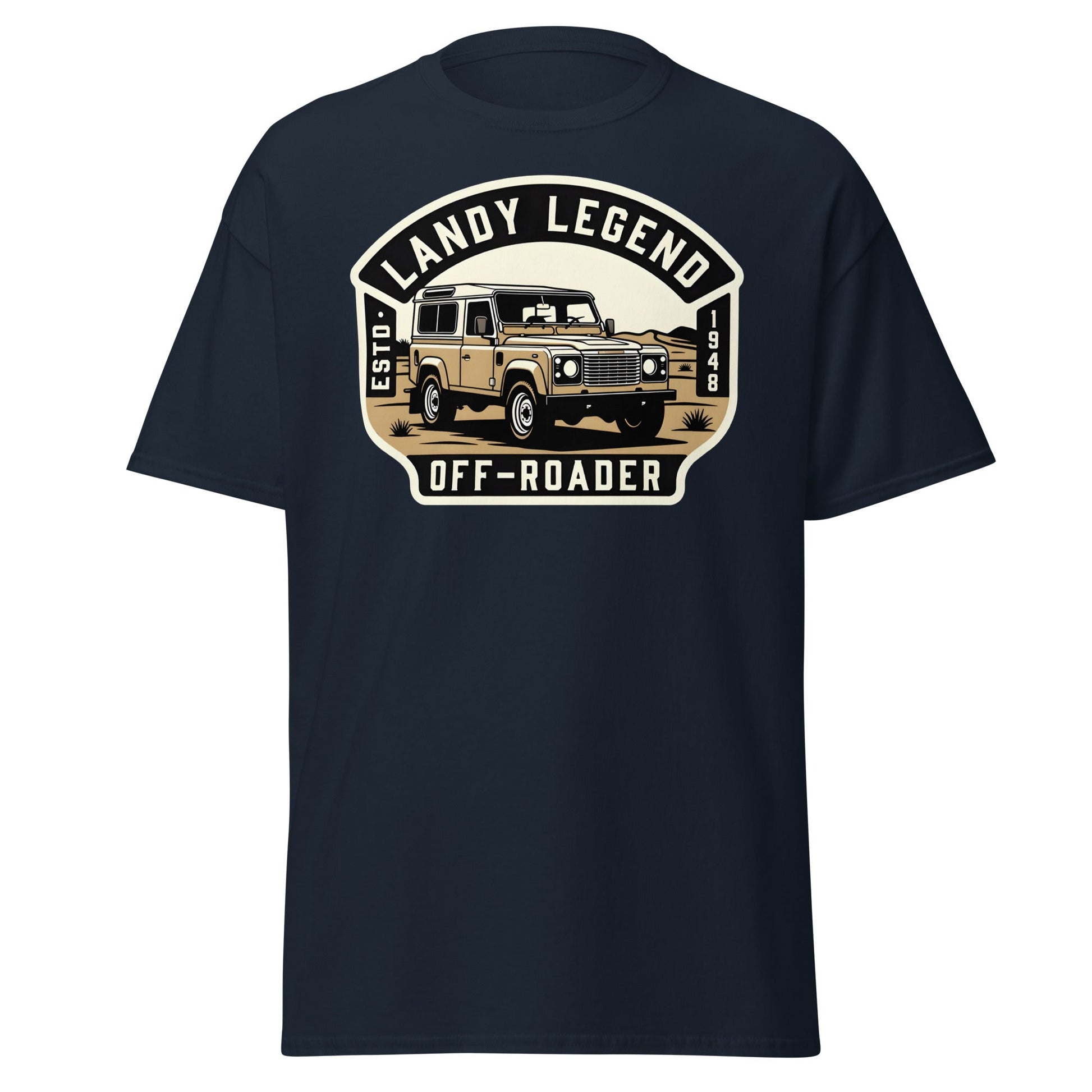 Landy Legend Off - Roader T-Shirt | Land Rover Defender Tee - Navy - T-Shirts Online