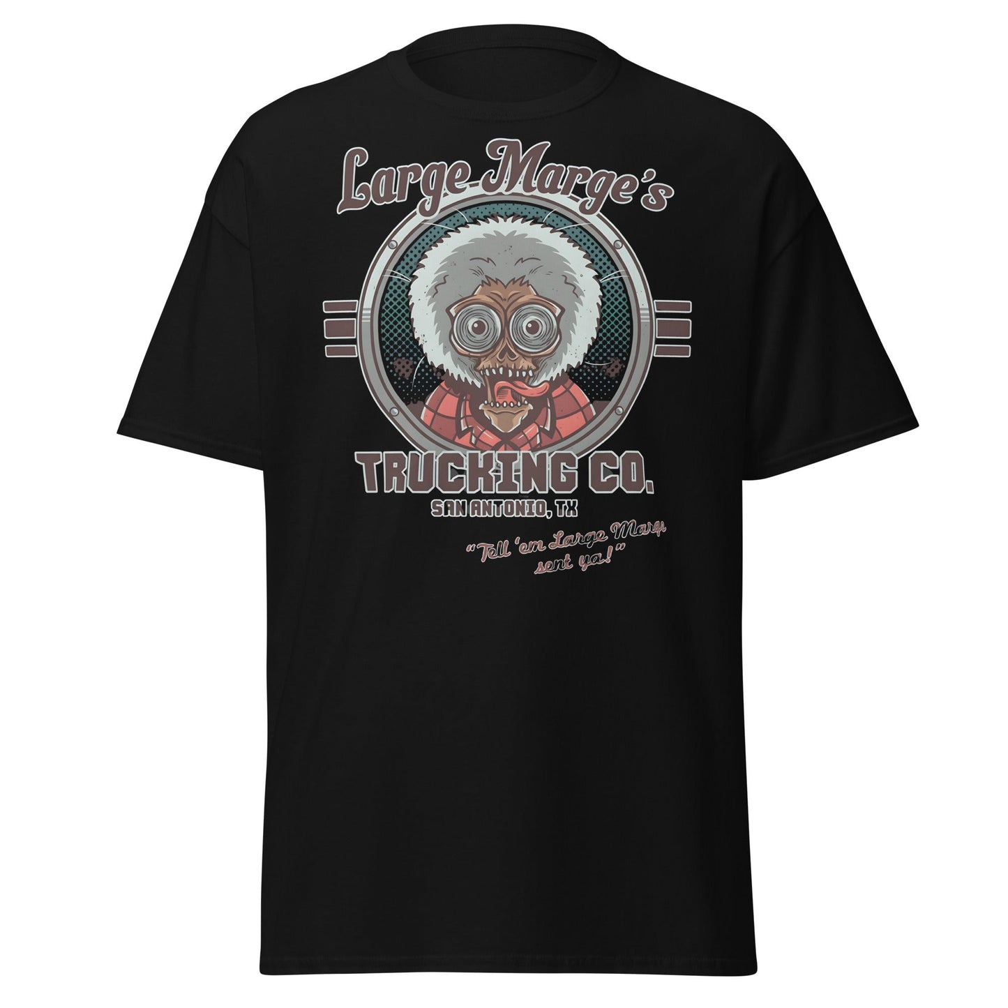 Large Marge's Trucking Co. Horror Movie T-Shirt - Black - T-Shirts Online