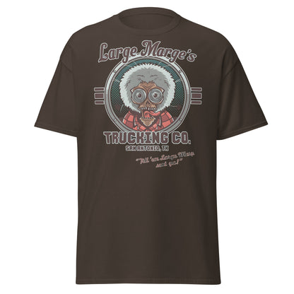 Large Marge's Trucking Co. Horror Movie T-Shirt - Dark Chocolate - T-Shirts Online
