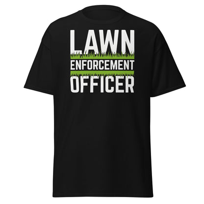 Lawn Enforcement Officer T-Shirt - Funny Gardening Tee - Black - T-Shirts Online