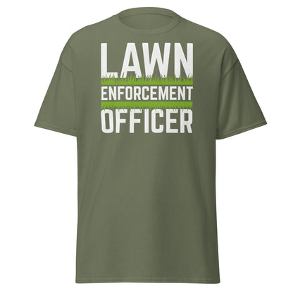 Lawn Enforcement Officer T-Shirt - Funny Gardening Tee - Military Green - T-Shirts Online
