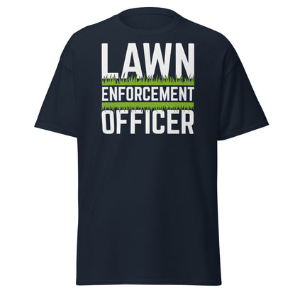 Lawn Enforcement Officer T-Shirt - Funny Gardening Tee - Navy - T-Shirts Online