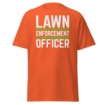 Lawn Enforcement Officer T-Shirt - Funny Gardening Tee - Orange - T-Shirts Online