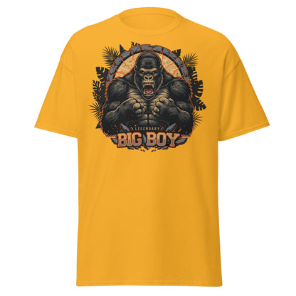 Legendary Big Boy Gorilla Power T-Shirt - Gold - T-Shirts Online