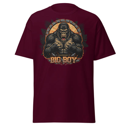 Legendary Big Boy Gorilla Power T-Shirt - Maroon - T-Shirts Online