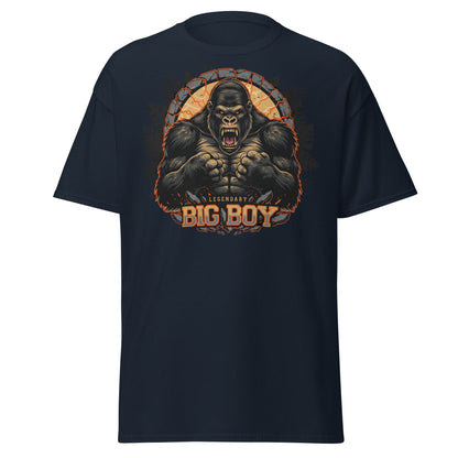 Legendary Big Boy Gorilla Power T-Shirt - Navy - T-Shirts Online
