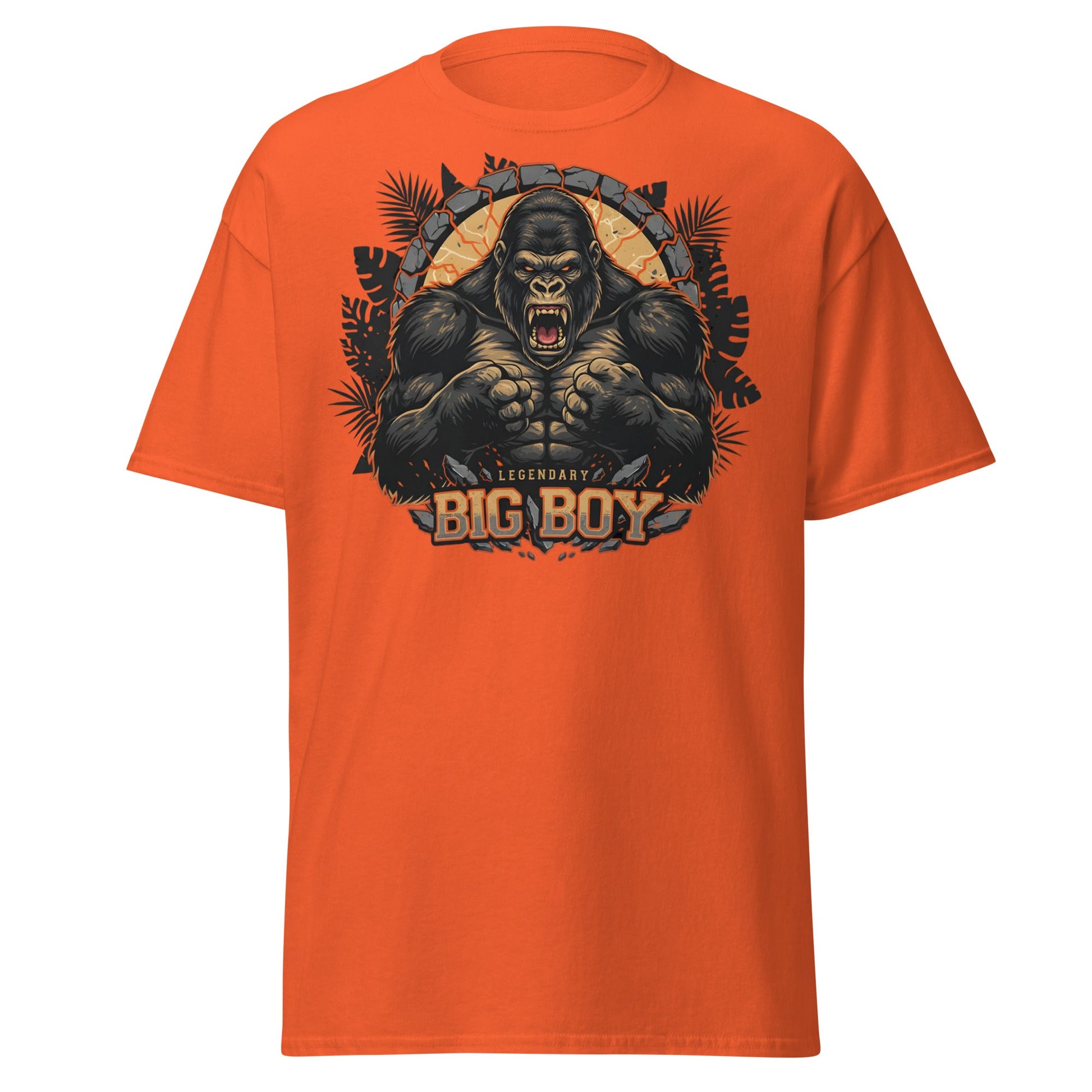 Legendary Big Boy Gorilla Power T-Shirt - Orange - T-Shirts Online