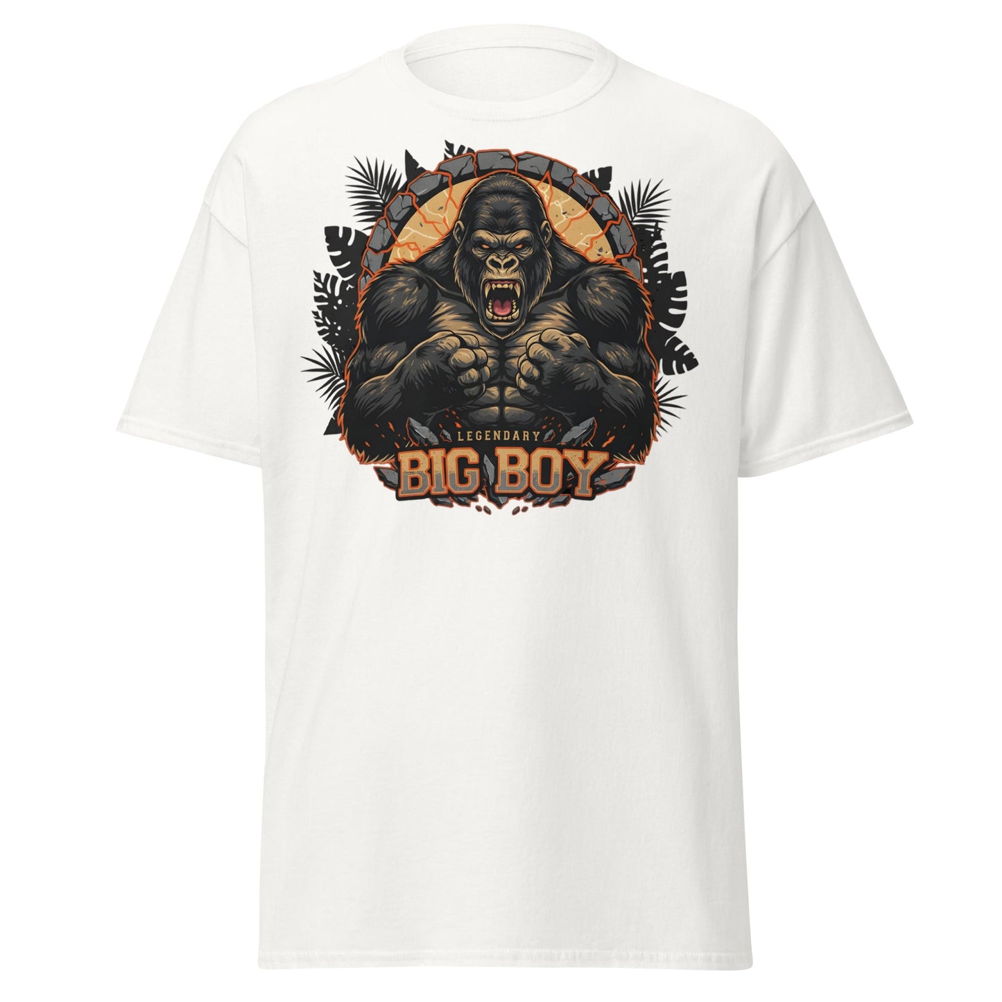 Legendary Big Boy Gorilla Power T-Shirt - White - T-Shirts Online