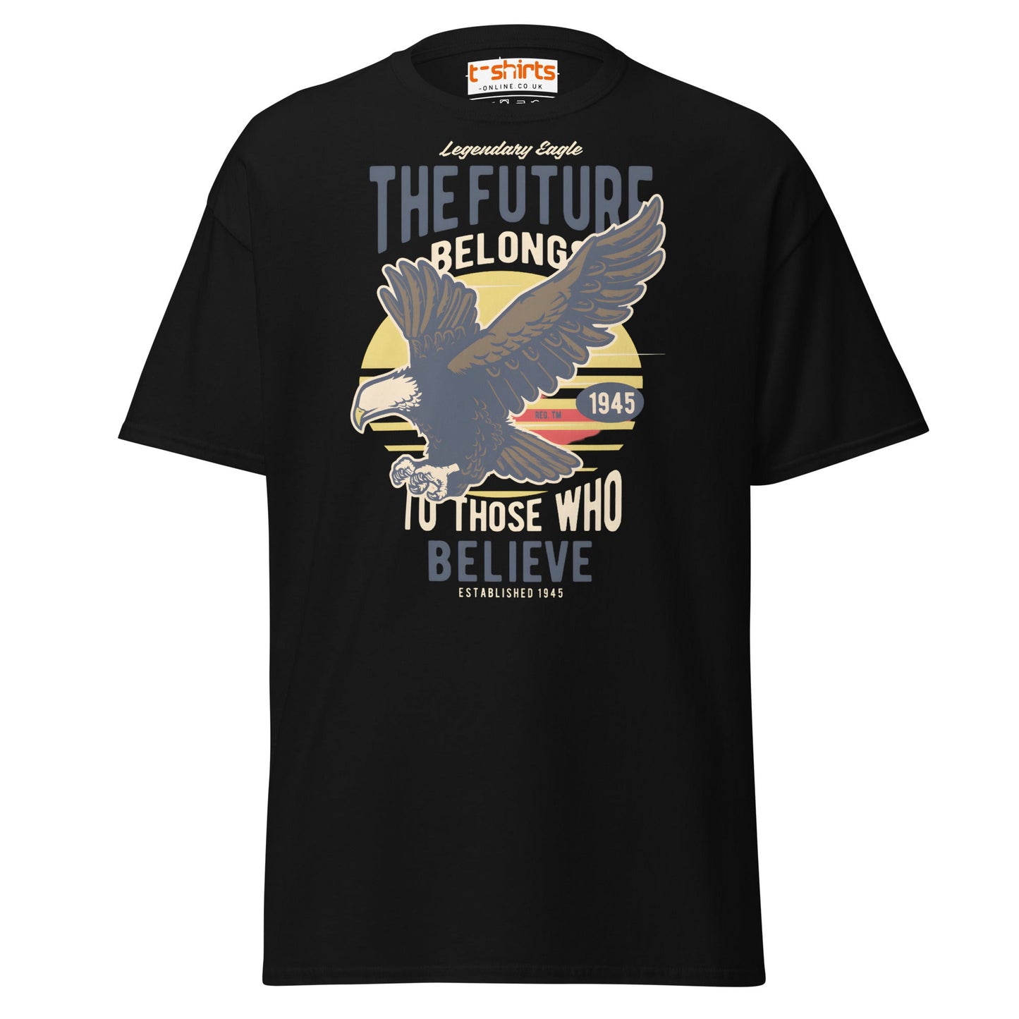 Legendary Eagle Retro Patriotic T-Shirt - Black - T-Shirts Online