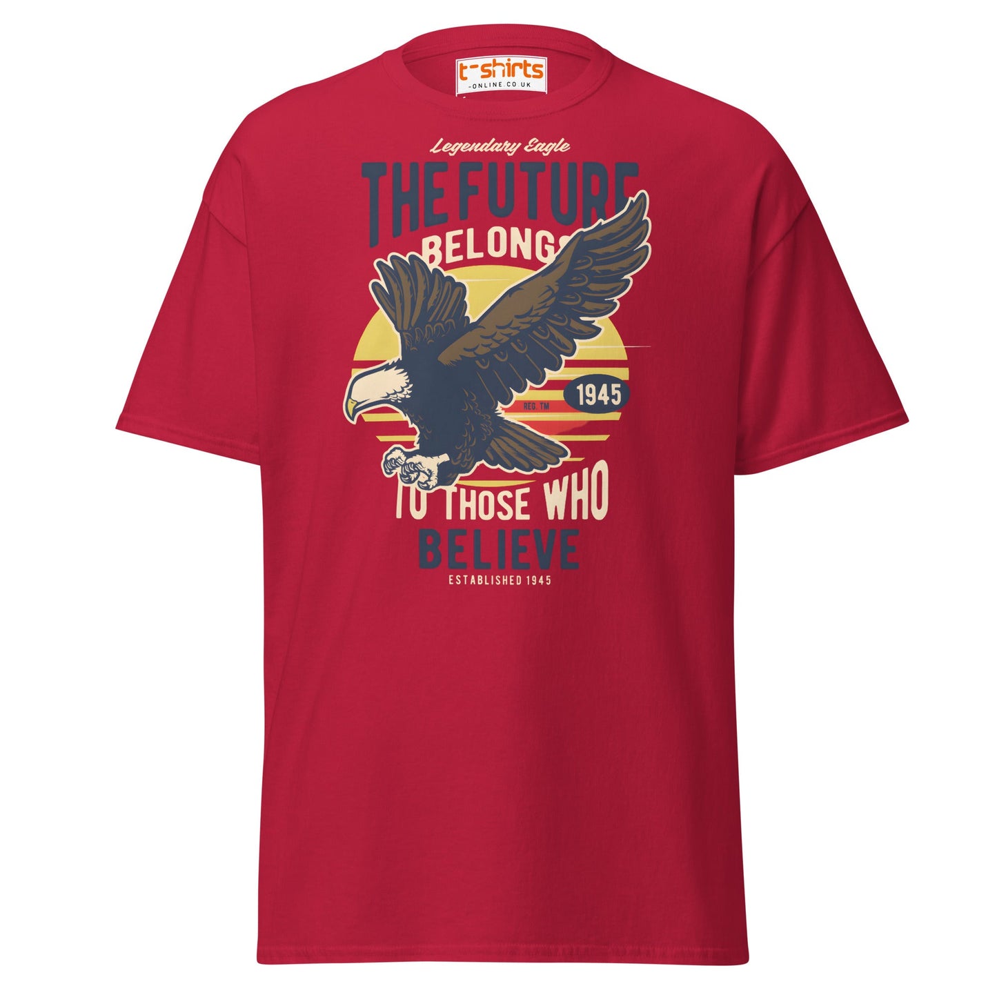 Legendary Eagle Retro Patriotic T-Shirt - Cardinal - T-Shirts Online