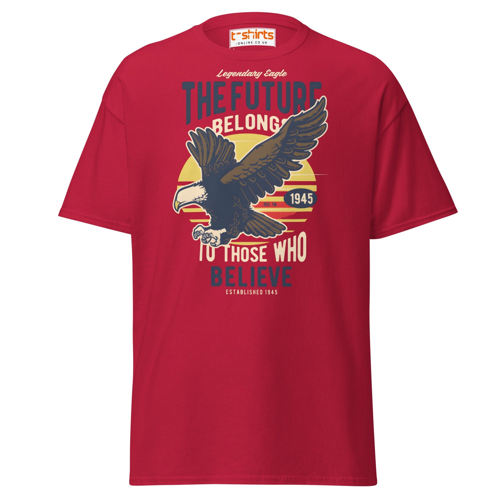 Legendary Eagle Retro Patriotic T-Shirt - Cardinal - T-Shirts Online