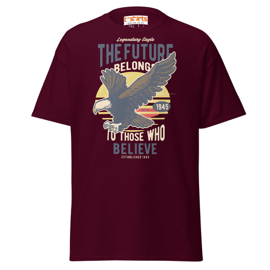 Legendary Eagle Retro Patriotic T-Shirt - Maroon - T-Shirts Online