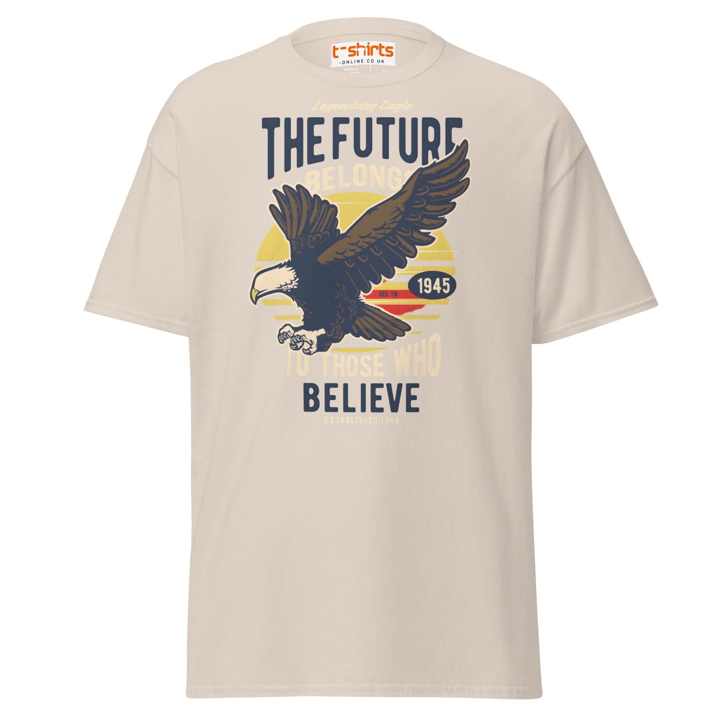 Legendary Eagle Retro Patriotic T-Shirt - Natural - T-Shirts Online