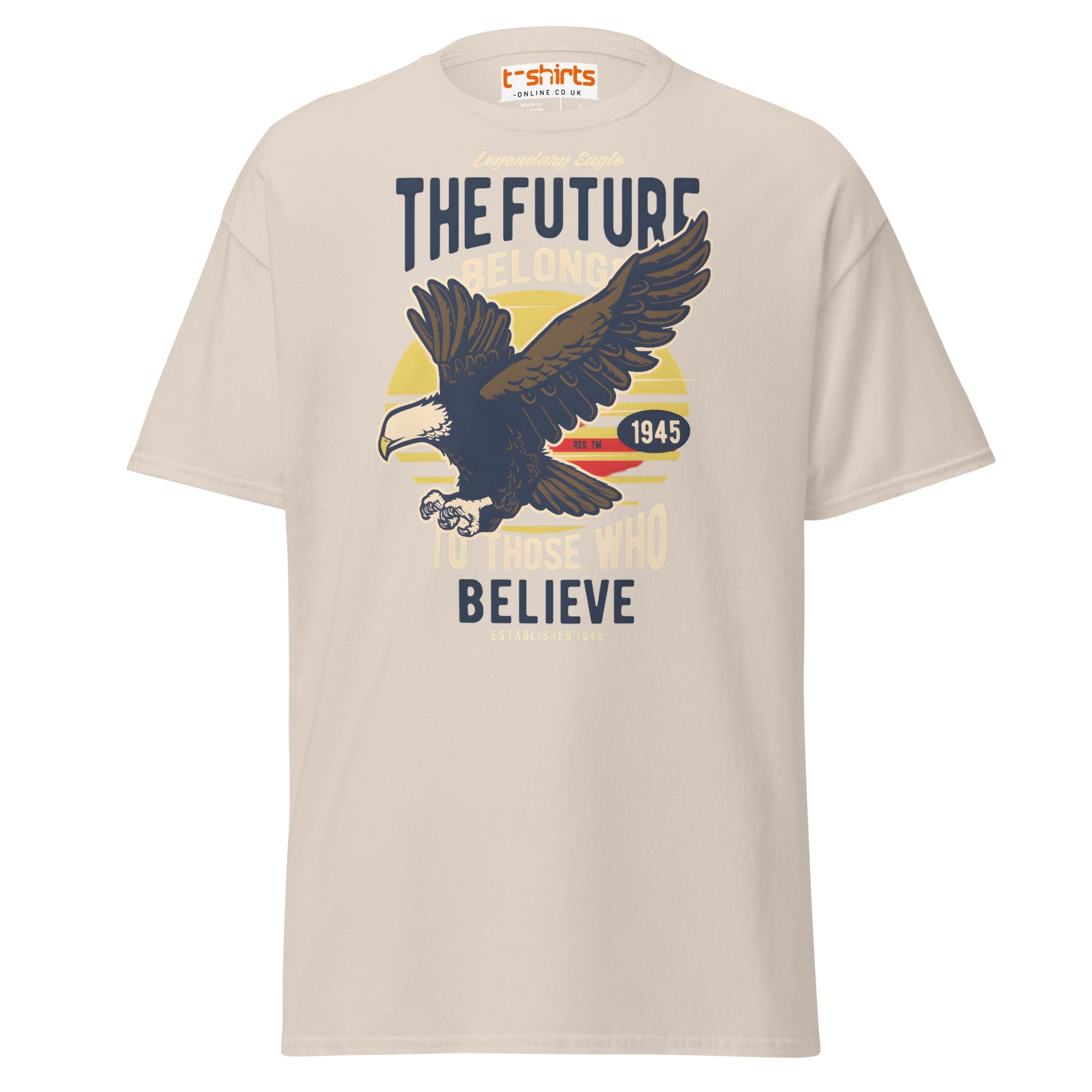 Legendary Eagle Retro Patriotic T-Shirt - Natural - T-Shirts Online