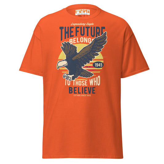 Legendary Eagle Retro Patriotic T-Shirt - Orange - T-Shirts Online
