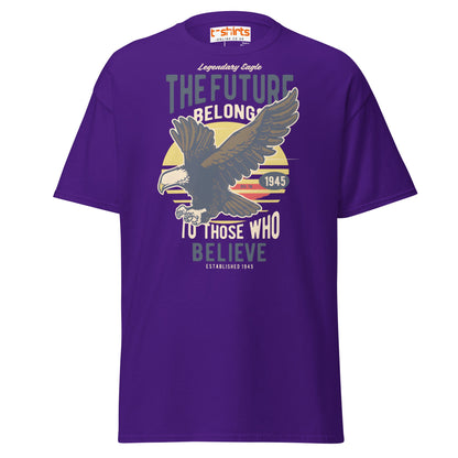 Legendary Eagle Retro Patriotic T-Shirt - Purple - T-Shirts Online
