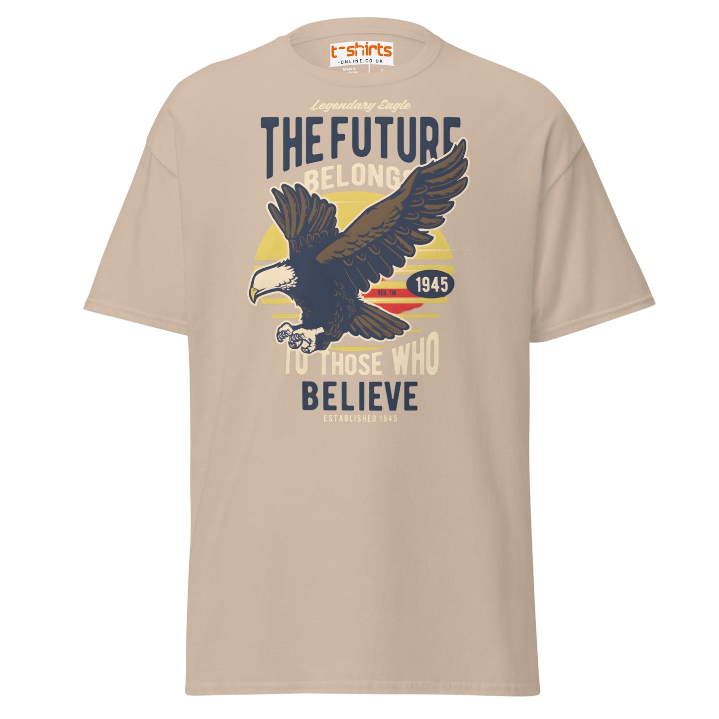 Legendary Eagle Retro Patriotic T-Shirt - Sand - T-Shirts Online