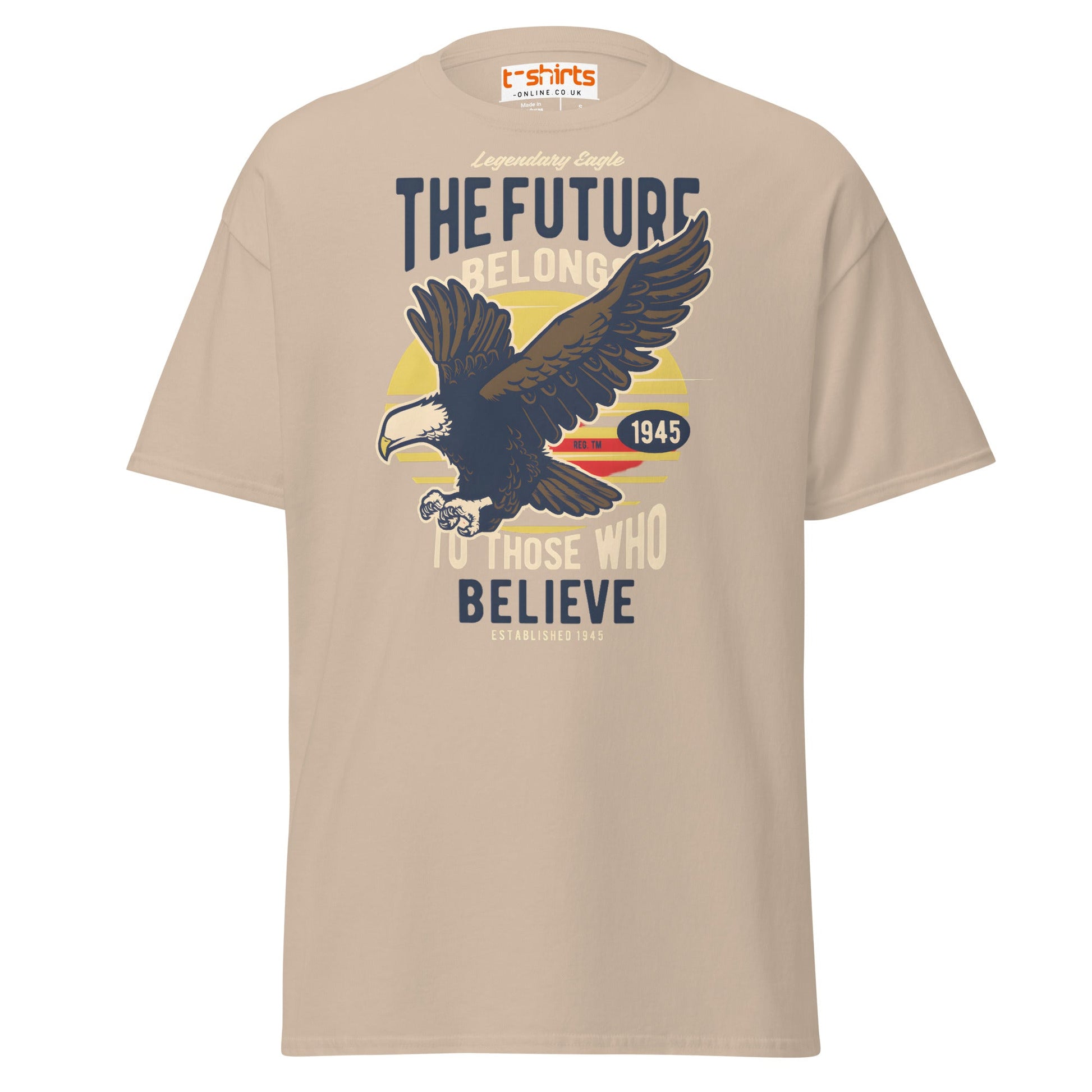 Legendary Eagle Retro Patriotic T-Shirt - Sand - T-Shirts Online