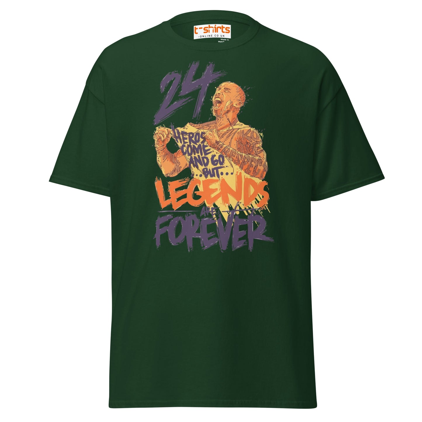 Legends Are Forever T-Shirt | Basketball Tribute Tee - Forest Green - T-Shirts Online