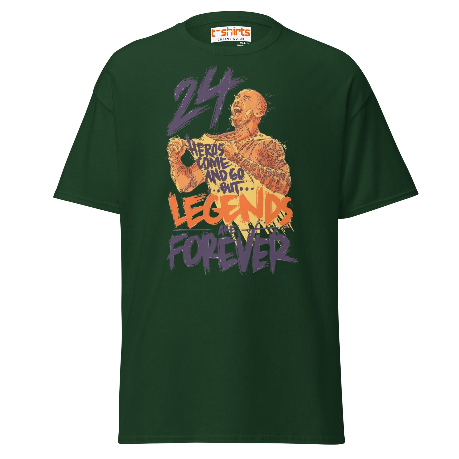 Legends Are Forever T-Shirt | Basketball Tribute Tee - Forest Green - T-Shirts Online